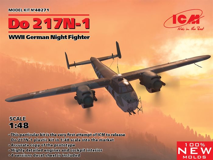 ICM 48271 Do 217N-1 WWII tysk nat kampfly 1/48