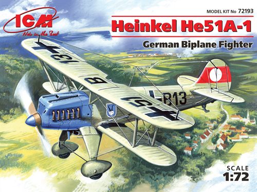 ICM 72193 Heinkel He 51A-1 Tysk biplan fighter 1/72