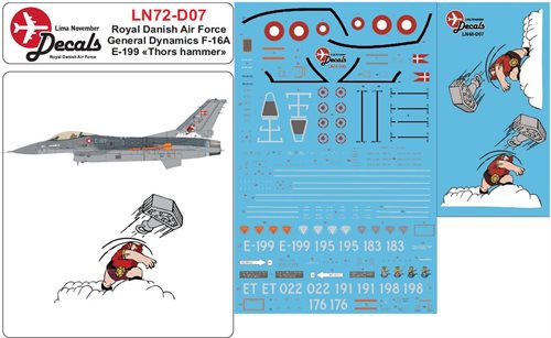 LN72-D07 Royal Danish Air Force F-16A E-199 "Thors Hammer"