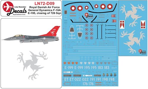 LN72-D09 Royal Danish Air Force F-16A E-195, closing of 726 Sqn.