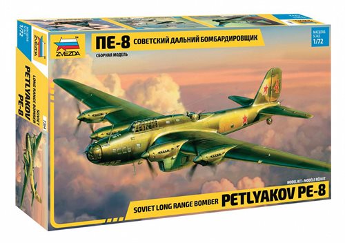 Zvezda 7264 Soviet long range bomber Petlyakov Pe-8 1/72