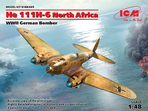 ICM 48265 He 111H-6 Nordafrika WWII Tysk bomber 1/48