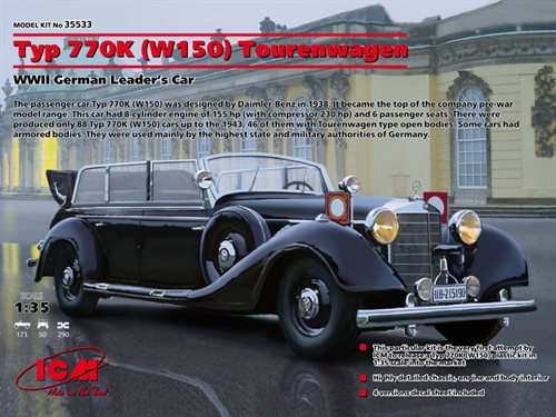 ICM 35533 Type 770K W150 Tourenwagen WWII German leaders Car 1/35