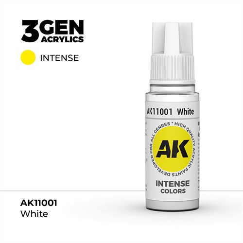 AK11001 Akryl maling, 17 ml, white - intense