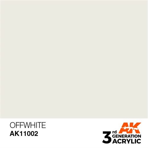 AK11002 Akryl maling, 17 ml, offwhite - standard