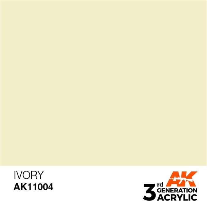 AK11004 Akryl maling, 17 ml, ivory - standard