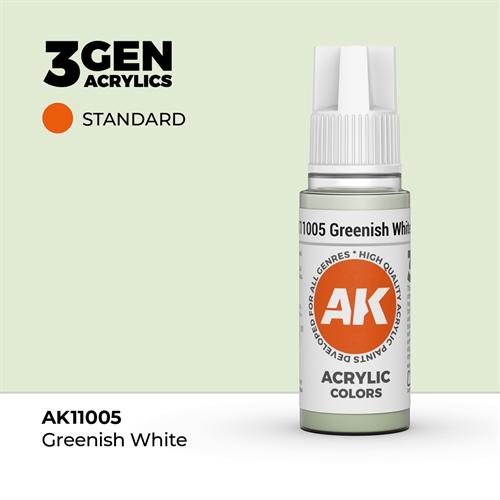 AK11005, Akryl maling, 17 ml, greenish white - standard