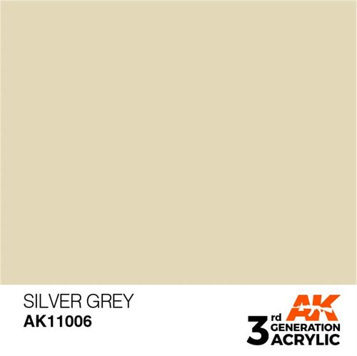 AK11006, Akryl maling, 17 ml, silver grey