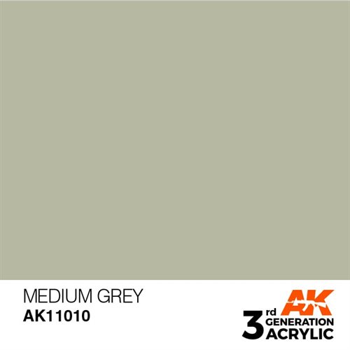 AK11010 Akryl maling, 17 ml, medium grey