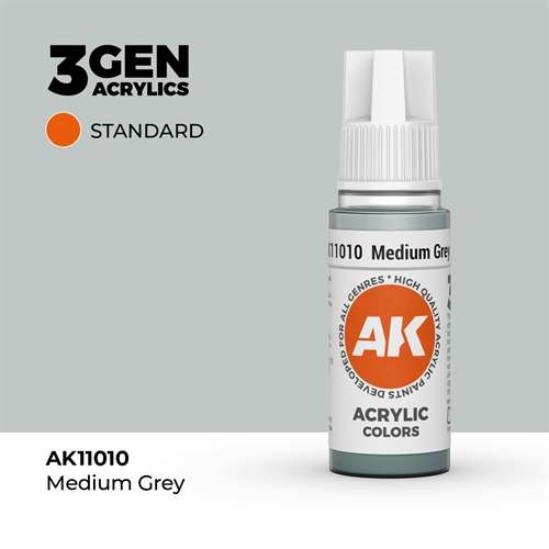 AK11010 Akryl maling, 17 ml, medium grey