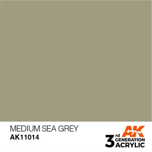 AK11014 Akryl maling, 17 ml, medium sea grey - standard