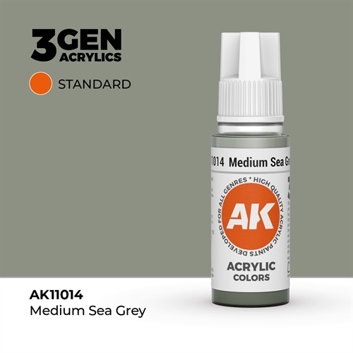 AK11014 Akryl maling, 17 ml, medium sea grey - standard