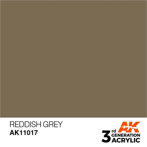 AK11017 Akryl maling, 17 ml, reddish grey - standard