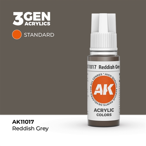 AK11017 Akryl maling, 17 ml, reddish grey - standard