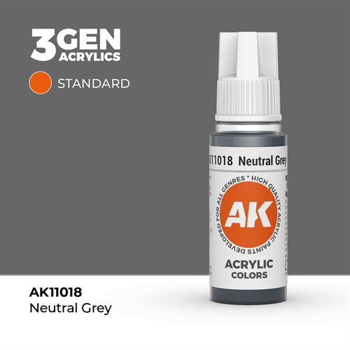 AK11018, Akryl maling, 17 ml, neutral grey - standard