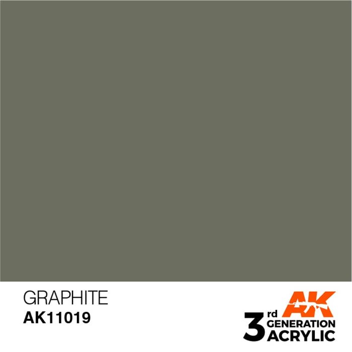 AK11019 Akryl maling, 17 ml, graphite standard