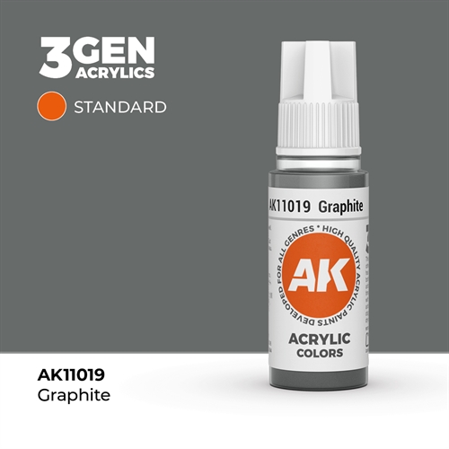 AK11019 Akryl maling, 17 ml, graphite standard