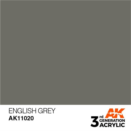 AK11020 Akryl maling, 17 ml, english grey - standard