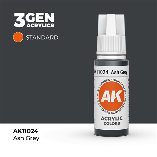 AK11024 Akryl maling, 17 ml, ash grey - standard