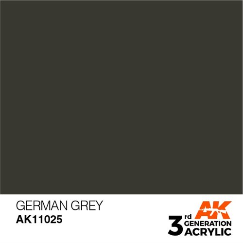 AK11025 Akryl maling, 17 ml, german grey - standard
