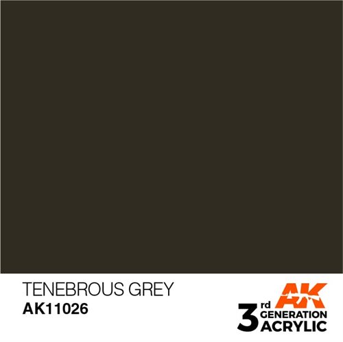 AK11026 Akryl maling, 17 ml, tenebrous grey - standard