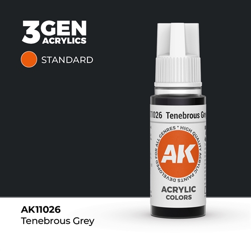 AK11026 Akryl maling, 17 ml, tenebrous grey - standard