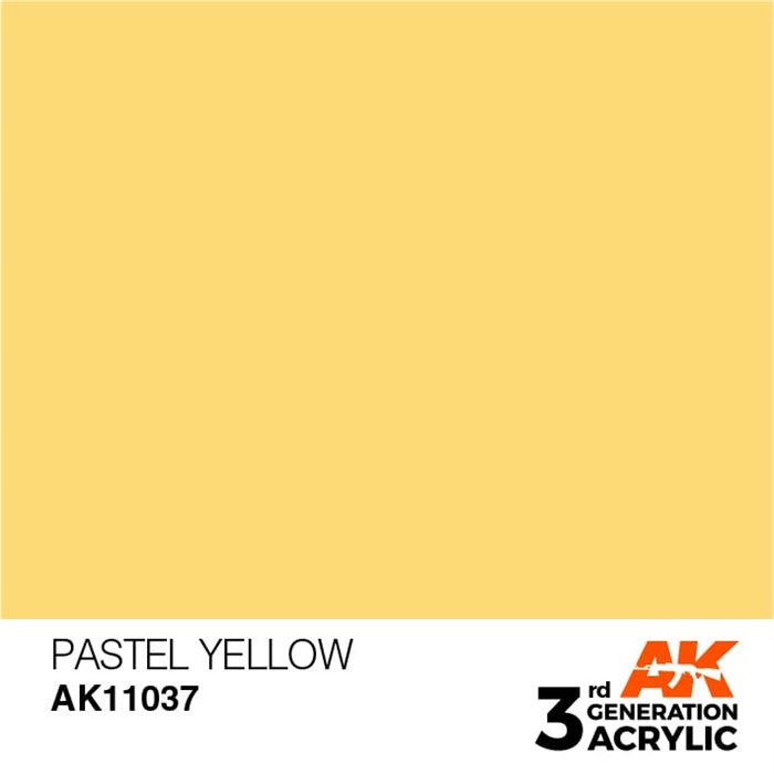 AK11037 Akryl maling, 17 ml, pastel yellow - pastel