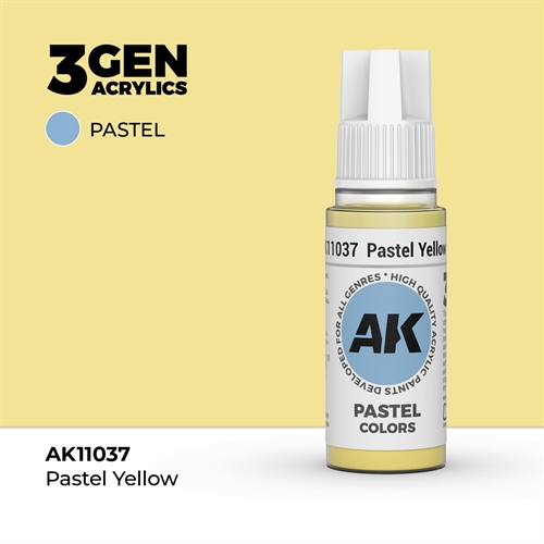 AK11037 Akryl maling, 17 ml, pastel yellow - pastel