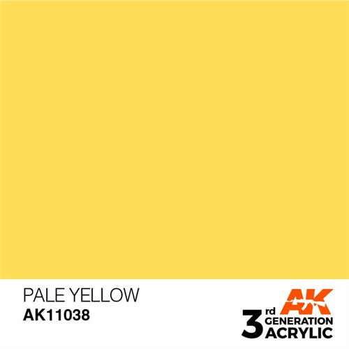 AK11038 Akryl maling, 17 ml, pale yellow - standard