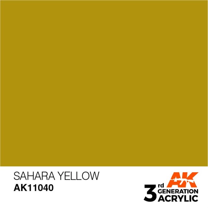 AK11040 Akryl maling, 17 ml, sahara yellow - standard