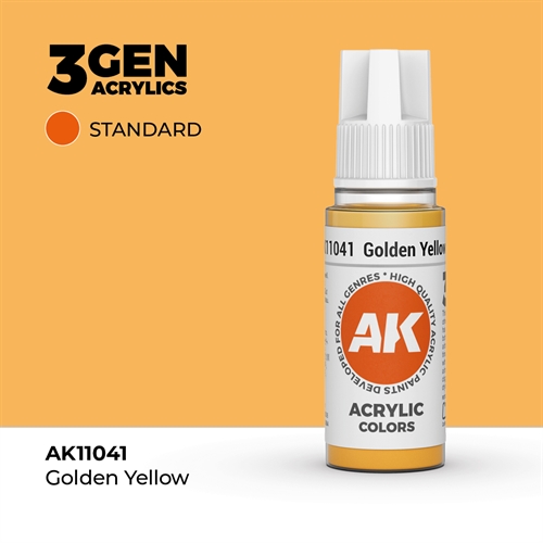 AK11041 Akryl maling, 17 ml, golden yellow - standard
