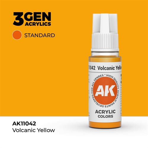 AK11042 Akryl maling, 17 ml, volcanic yellow - standard