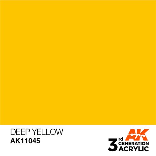 AK11045 Akryl maling, 17 ml, deep yellow - intense