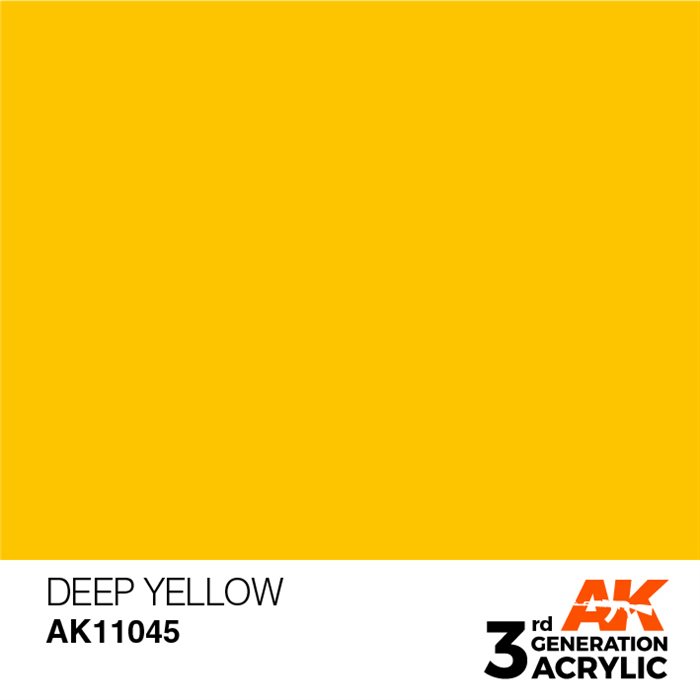 AK11045 Akryl maling, 17 ml, deep yellow - intense