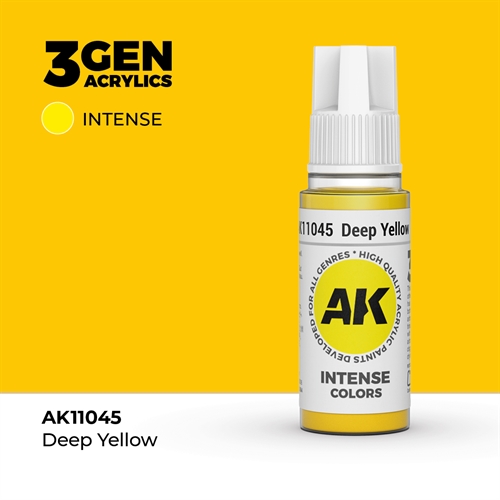 AK11045 Akryl maling, 17 ml, deep yellow - intense