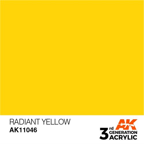 AK11046 Akryl maling, 17 ml, radiant yellow - standard