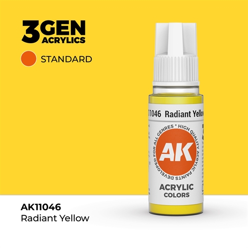 AK11046 Akryl maling, 17 ml, radiant yellow - standard