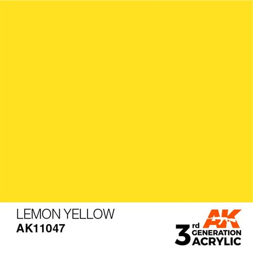 AK11047 Akryl maling, 17 ml, lemon yellow - standard
