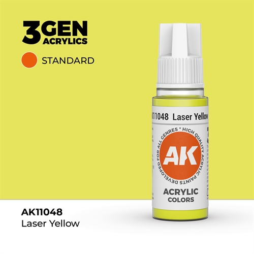 AK11048 Akryl maling, 17 ml, laser yellow - standard