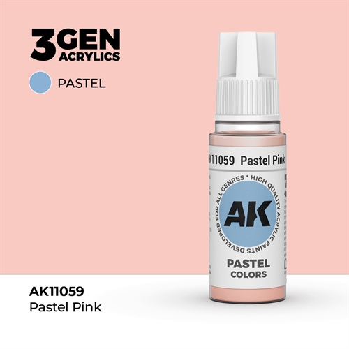 AK11059 Akryl maling, 17 ml, pastel pink - pastel