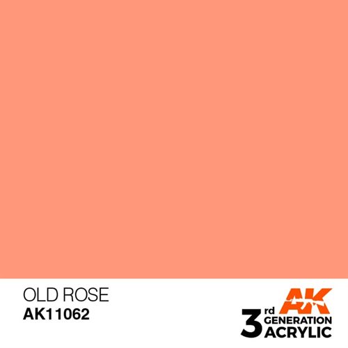 AK11062 Akryl maling, 17 ml, old rose - standard