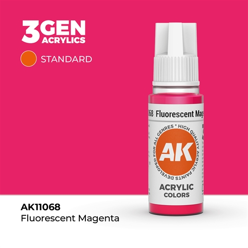 AK11068 Akryl maling, 17 ml, flourescent magenta - standard