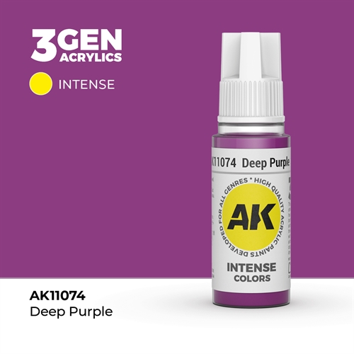 AK11074 Akryl maling, 17 ml, deep purple - intense