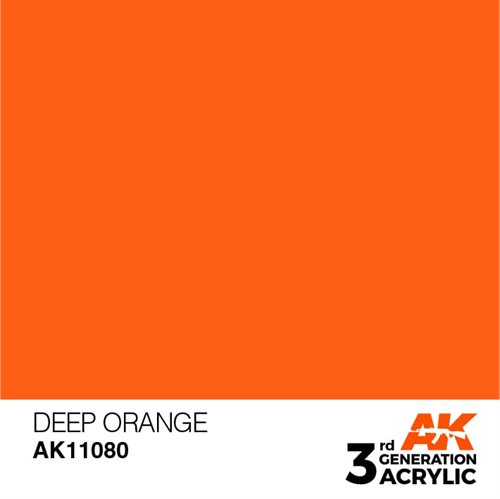AK11080 Akryl maling, 17 ml, deep orange - intense