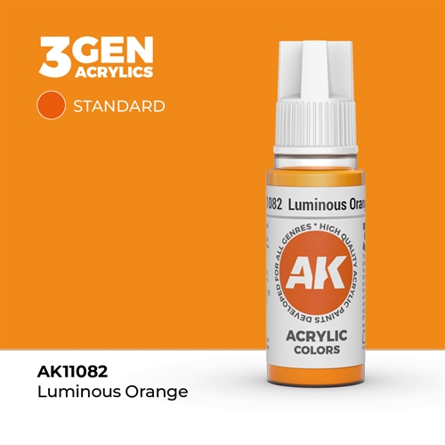 AK11082 Akryl maling, 17 ml, luminous orange - standard