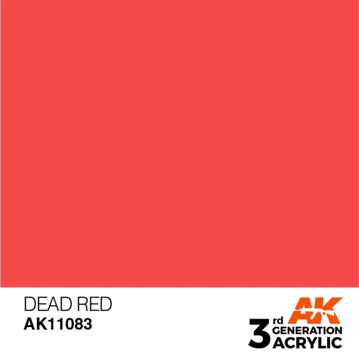 AK11083 Akryl maling, 17 ml, dead red