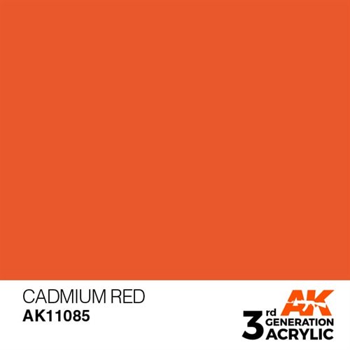 AK11085 Akryl maling, 17 ml, cadmium red - standard