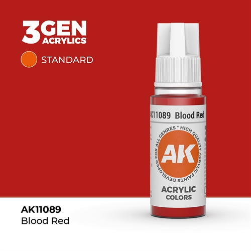 AK11089 Akryl maling, 17 ml, blood red - standard