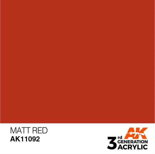 AK11092 Akryl maling, 17 ml, matt red - standard