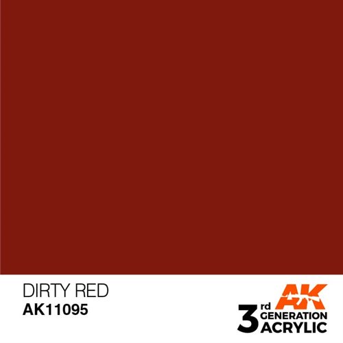 AK11095 Akryl maling, 17 ml, dirty red - standard